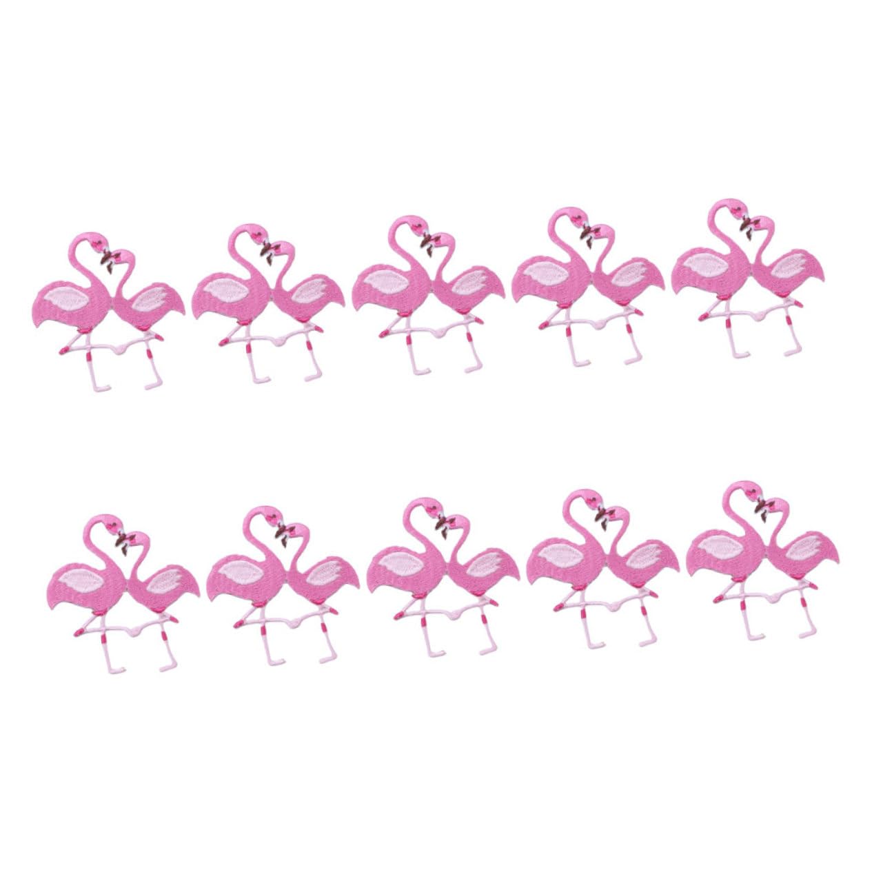 HOMSFOU 5 Set Toppe Termoadesive Flamingo Per Abbigliamento Da Toppe Ricamate Per Cucire Borse Adesivi Lavabili Per Tessuti Decorativi 10 Pezzi * 5