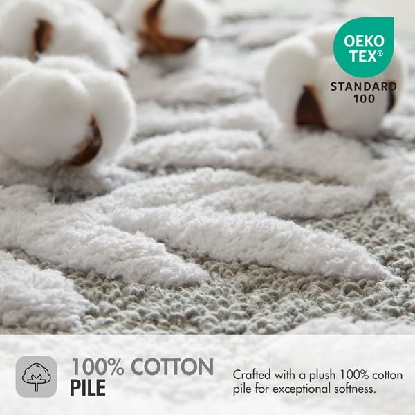 Madison Park Serene Tufted Textured Cotton Bath Rug, 21 x 34, Grey - image 4