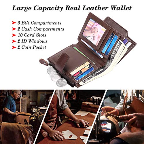 Portafoglio Uomo Pelle Vera RFID Blocco Biflod