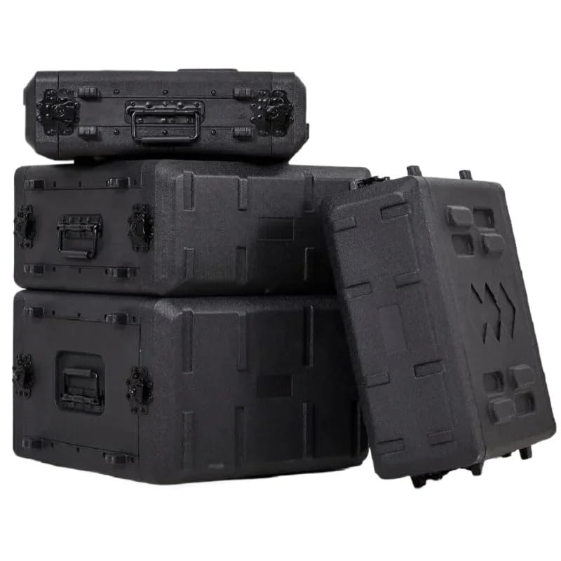 Compatibile con l'organizzatore di cassette portautensili portatili professionali in plastica PE, custodia antiurto for audio(390C-2U)