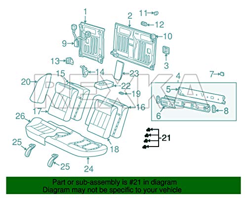 Miniatura 8 de Rexka 20 piezas de 516 agujeros guardabarros protector contra salpicaduras tapa de maletero cubierta de parachoques de retención para GM 10121502