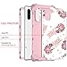 Lontect Compatible Galaxy Note 10 Case Floral 3 in 1 Heavy Duty Hybrid Sturdy High Impact Shockproof Protective Cover Case for Samsung Galaxy Note 10, Pineapple/Rose Gold