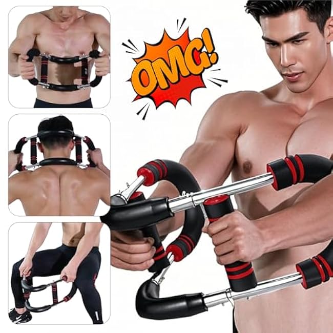 Exercise Chest Expanders,Arm Trainer for Men,Chest Trainer for Men,Shoulder Muscle Training, Adjustable Chest Workout Equipment,Adjustable Arm Muscle Trainer,120LB.