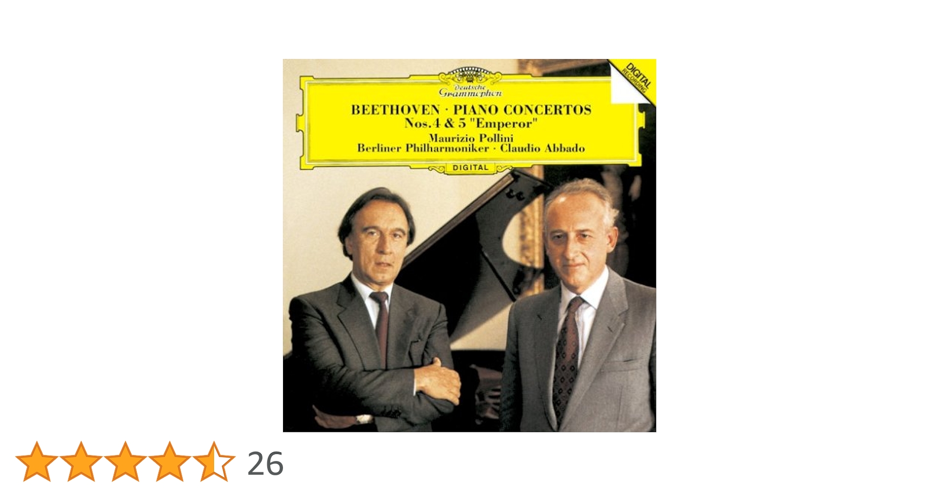 Amazon.co.jp: ベートーヴェン:ピアノ協奏曲第4番&第5番「皇帝
