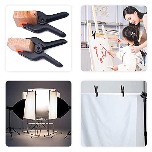 ManYing 10 St¨¹ck Nylon Federklemmen Kunststoff Schwarz Federzwingen 2 Zoll Heavy Duty Feste Federklemmen Leimzwingen mit Beweglichen Backen f¨¹r Fotohintergrund Holzbearbeitung DIY