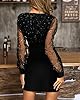 CHICME Women's Glitter Party Dress 2025 V-Neck Mes... #1