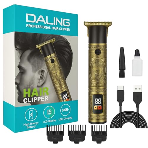Maquina de Cortar Pelo y Afeitadora Profesional Para Hombre - Cortadora Electrica Para Barba y Cuerpo - Hair Trimmer LCD (Barbero)