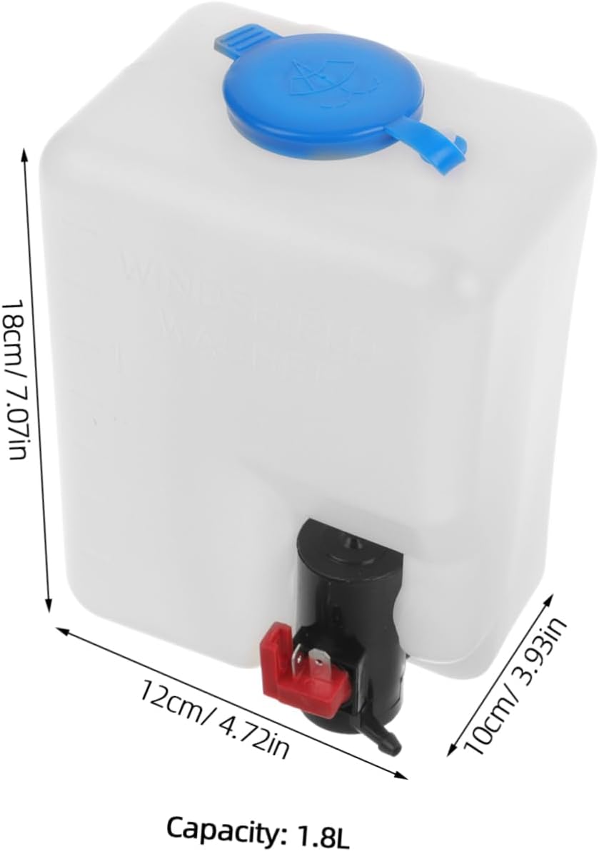 OUNONA 12v Car Windshield Washer Kit Water Reservoir Tank 1.8l Effortless Cleaning