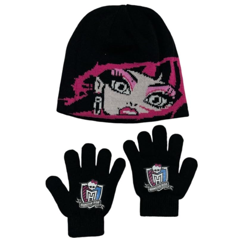 Set bonnet et Gants Monster High (Noir)