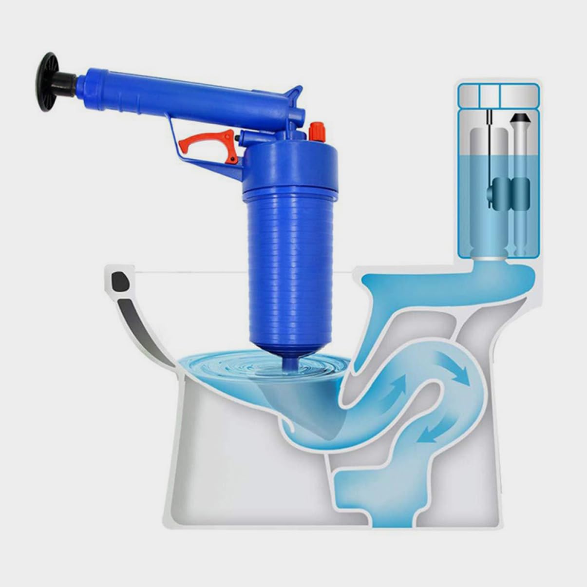 ERINGOGO Déboucheur de Canalisation Wc à Piston, Pression D’air Puissante, 1 Set, Ventouses de Tailles Différentes, pour Toilettes et Évier, Maison