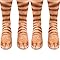 2 Pairs Cat Paw Novelty Crew Socks, Realistic 3D Printed Animal Paw Socks, Ideal Gift for Animal Enthusiasts, Men, Women (CA/US, Alpha, Large, X-Large, Orange Cat)