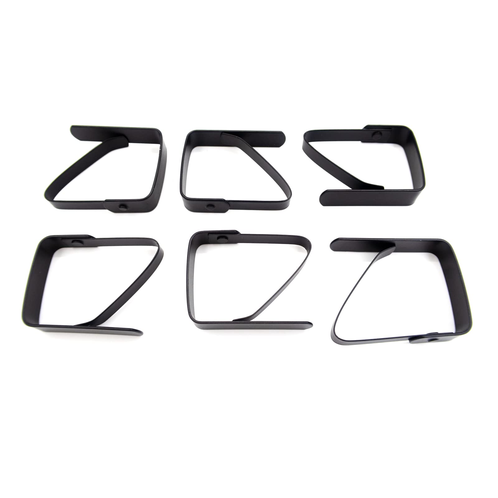 suntopmall Tablecloth Clips Black Stainless Steel Tablecloth Holder 6 Pieces 2"x1.57" Picnic Flexible Table Cover Clamps