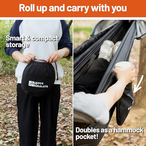Himalaya Camping Hammock with Rain Fly Tarp & Mosquito Net, Portable Camping Hammock for Adults, Waterproof, Lightweight, Backpacking, Travel & Survival, Outdoor & Indoor Yard - Image 5