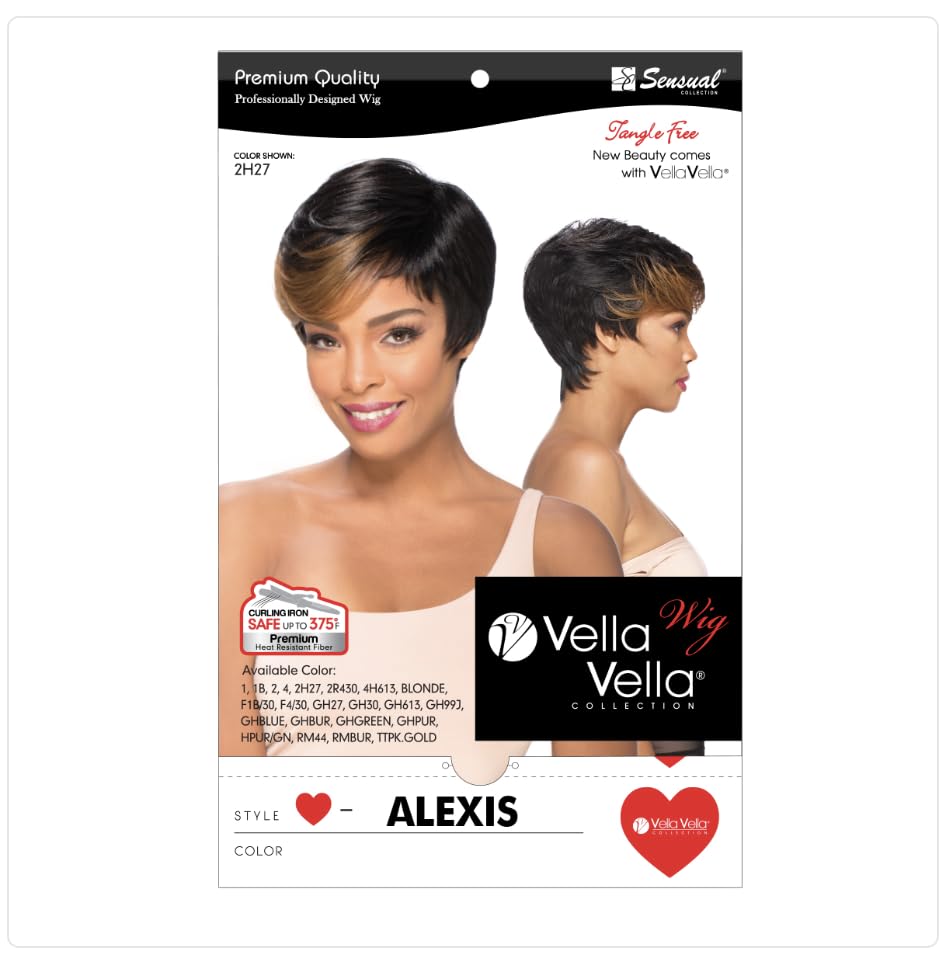 Miniatura 7 de Peluca completa sintética sensual - ALEXIS (1B)