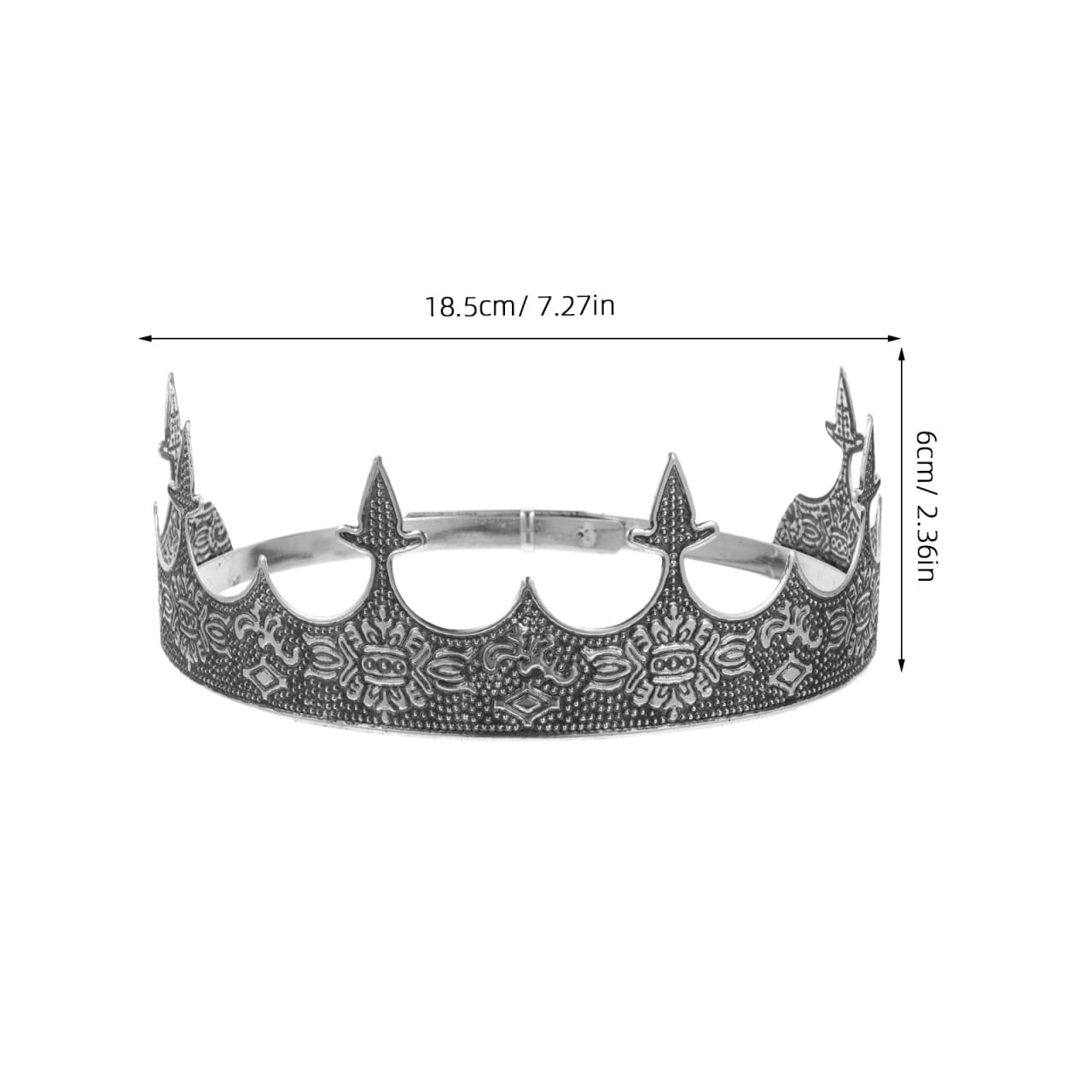 ABOOFAN Vintage King Crown for Men Adjustable Tiara Headband for Wedding Prom Party Cosplay Halloween Costume Accessory - Image 2