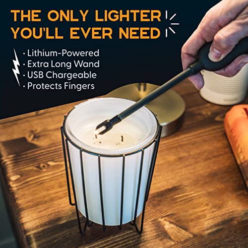 Encendedor eléctrico recargable USB para velas negro miniatura 2