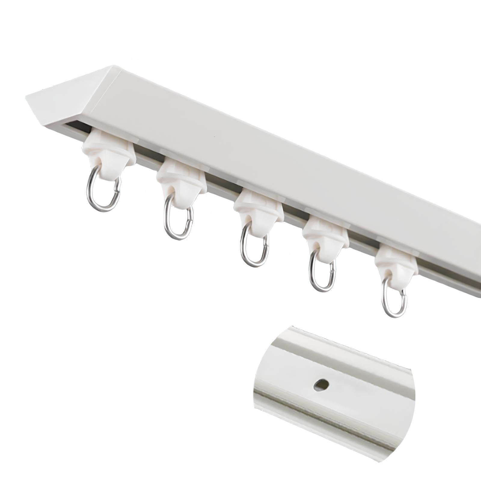 Rail de Rideau de Plafond en V, Tringle à Rideau Aluminium Robuste