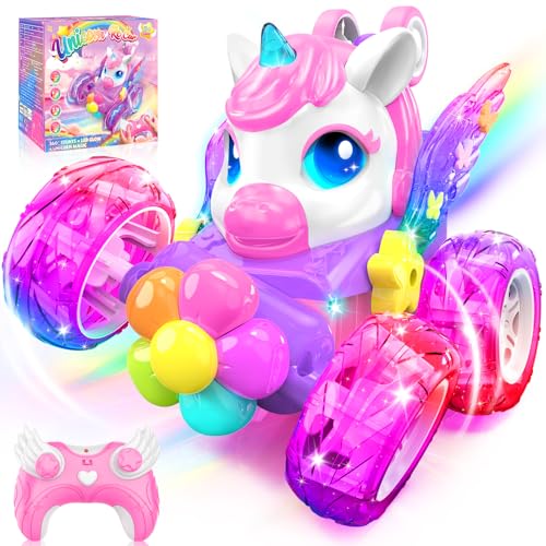 Unicornio Coche Teledirigido Niños 3-12 Años, 2,4Ghz RC Car Radiocontrol con Luce & 360° Rotación, Unicornio Juguete Regalo Niña 3-12 Años Juego Niña 3 4 5 6 7 8 9 10+ Años de Cumpleaños Navidad Unicornio Coche Teledirigido Niños 3-12 Años, 2,4Ghz RC Car Radiocontrol con Luce & 360° Rotación, Unicornio Juguete Regalo Niña 3-12 Años Juego Niña 3 4 5 6 7 8 9 10+ Años de Cumpleaños Navidad