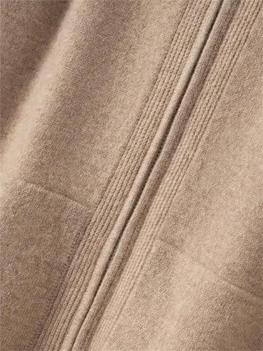 UIOKLMJH Men's Hooded Zipper Cardigan High Waist Pencil Pants Soft Classic Solid Cashmere Tracksuit Set - Image 5