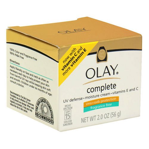 Olay Complete UV Protective Moisture Cream, Sensitive Skin, SPF 15, 2 Ounce