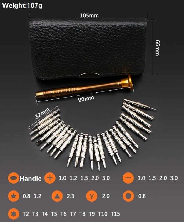 Screwdrivers Repair Tools Kit Set for DJI Mavic 2/2S Phantom 3/4 Pro Mavic Mini 2/SE/Mini 3 Pro Spark Avata Drone and Other Electronics Devices - Universal Screwdriver 25 In 1