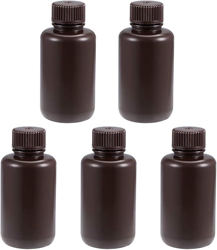 uxcell Botella de reactivo químico de laboratorio de plástico 3.4 fl oz/3.4 oz pequeña muestra de sellado de líquido contenedor de almacenamiento
