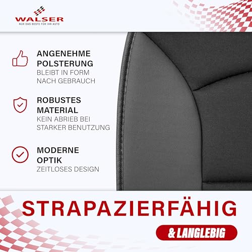 Walser Auto-Sitzaufleger Novara, Auto-Sitzauflage, Sitzschoner-PKW universal, Autositzschoner, Auto-Schutzunterlage, Sitzschoner-LKW schwarz/grau