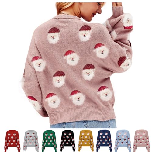 Luadnysin Weihnachtspullover Damen,Weihnachten Damen,Ugly Christmas...