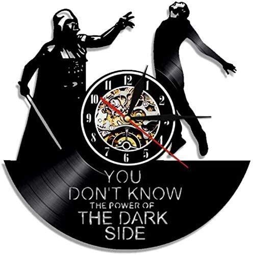 Hao Shuo Boutique Furniture Mirror Magic Mirror Classic clock, Haoshuo creative home wall clock Wall Clocks Vinyl Record wall clock Black samurai warrior creative personality fashion home decoration w