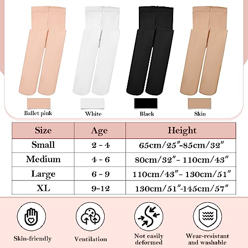 Janmercy 8 Pairs Girls Tights Ballet Dance Tights Convertible Footless Tights Stockings Soft For Girls Women thumb #4