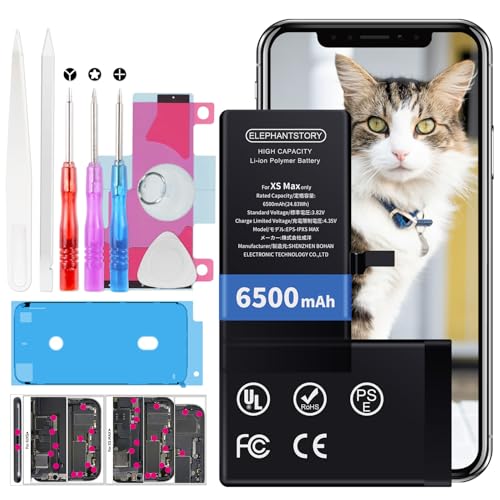 Amazon | ElephantStory For iPhone XS Max バッテリー 交換用 6500mAh