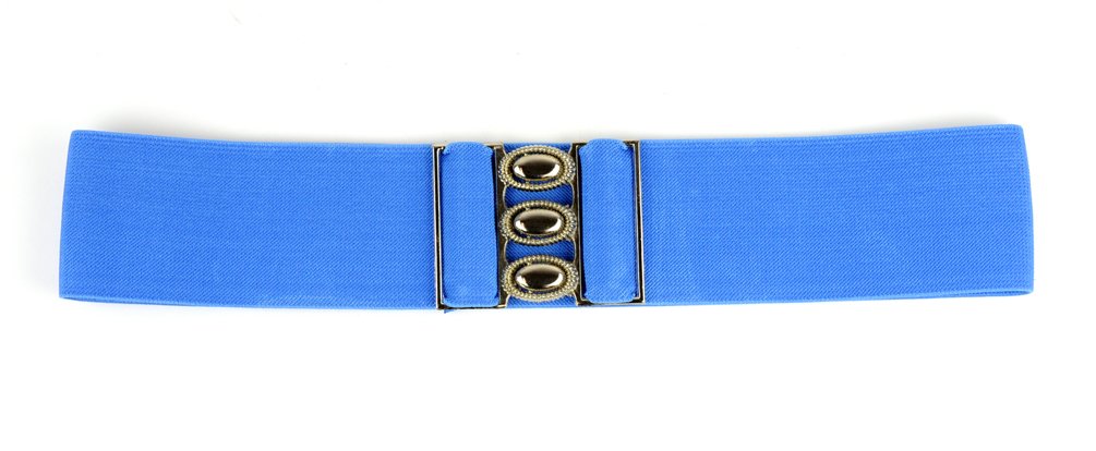 Women's Fashion Snap on Stretch Belt BT101-Sky Blue