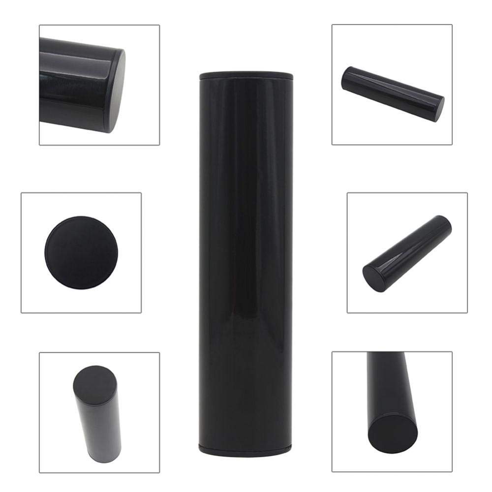 Zylinder Sand Shaker, 2Colors tragbare Edelstahl Sand Shaker Percussion Instrumente Kinder Rhythmus Schüttelinstrument (Schwarz)