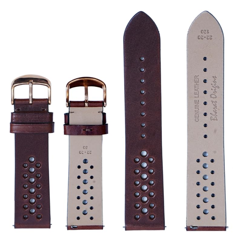 Image of Quick Release Watch Band 22mm 20mm IBIZA BROWN Italian Genuine Leather Watch Strap for Samsung Galaxy Watch | Huawei Watch | Fossil Watch | Amazfit Watch | Oneplus Watch | Pebble Watch | Seiko Watch | Casio Watch | Citizen Watch | Emporio Armani | Armani Exchange| Guess Watch