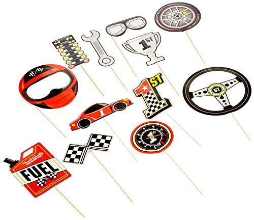 RACE CAR PHOTO STICK PROPS - Apparel Accessories - 12 Pieces