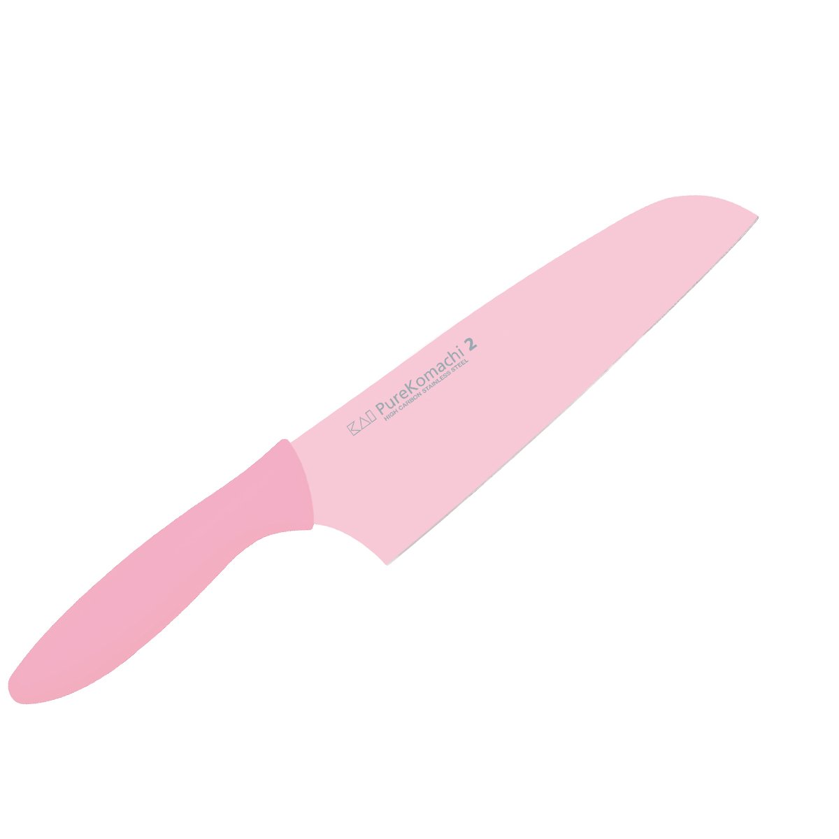 KAI Pure Komachi 2 Santoku 15 cm lunghezza lama - acciaio al carbonio inossidabile 53 HRC - rivestimento antiaderente con manico in polipropilene - colore litchi - coltello da cucina giapponese