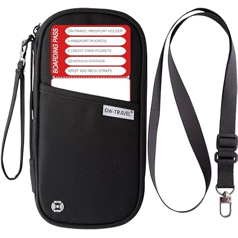 OW-Travel RFID Passport Holder with Straps Cover