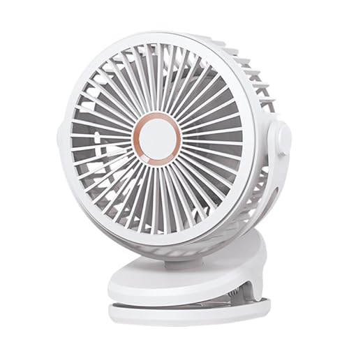 USB 扇風機 クリップ& 卓上扇風機 10000mAh充電式 ミニ扇風機 DCモーター 4段階風量調節 USB扇風機 小型 おしゃれ コードレス デスクファン 節電 熱中症 オフィス (white)