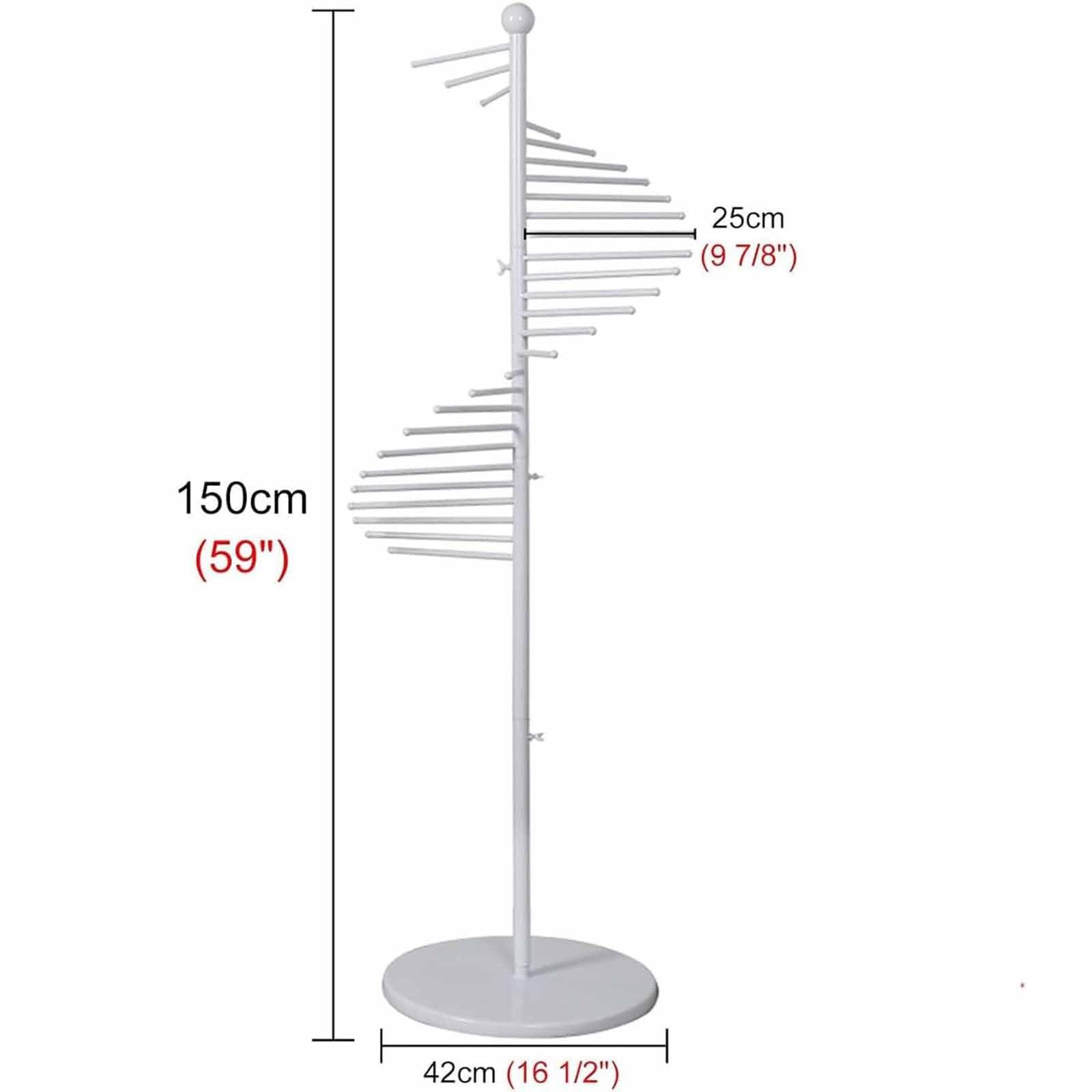 Soporte de metal en espiral para bufandas, ahorro de espacio, para bufandas, cinturones, pantalones y mantas, solución de almacenamiento de ropa para el hogar y comercial