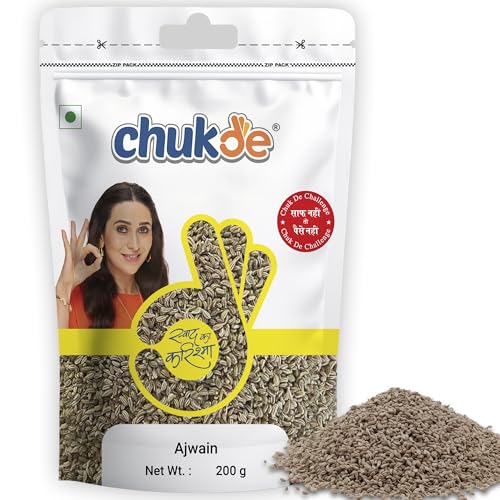 Image of Chukde Ajwain (Carom Seeds) 200g - Aromatic & Pungent Bishop's Weed | For Parathas, Pakoras & Digestive Health | Strong Thyme-Like Flavor (Pack of 2)