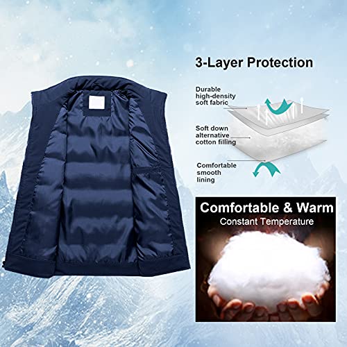 Chrisuno Women's Winter Vests Outerwear Lightweight Quilted Puffer Utility Vest4