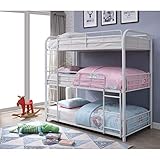 ACME Furniture Cairo Triple Twin Bunk Bed, White
