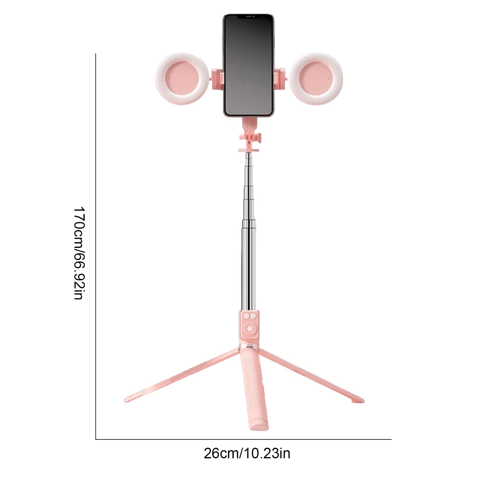 Soporte para teléfono,Soporte para teléfono con - Selfie Stick con control remoto inalámbrico desmontable | Soporte extensible con control remoto inalámbrico para selfies, transmisión en