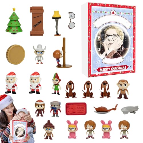 フィギュア アドベント クリスマス | 24日 2D アクリル テーブル 装?,デスク デコ カウントダウン カレンダー,パーティー主催者向け 家庭 オフィス リビングルーム ベッドルーム 書斎 マントル 本棚 窓辺