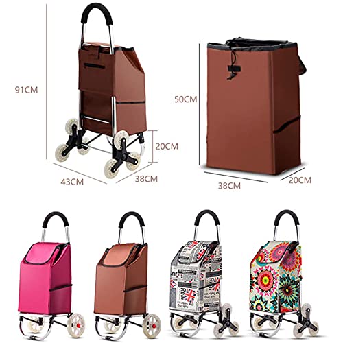 Treppensteiger Einkaufstrolley mit 3 Reifen Einkaufstrolley Einkaufstrolley Einkaufstrolley Wasserdicht Einkaufstasche… – Bild 4
