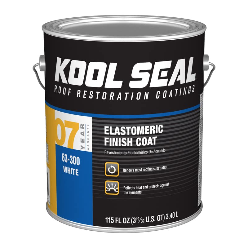 Kool Seal Ks0063300-16 1 Gallon White Elastomeric Finish Coat