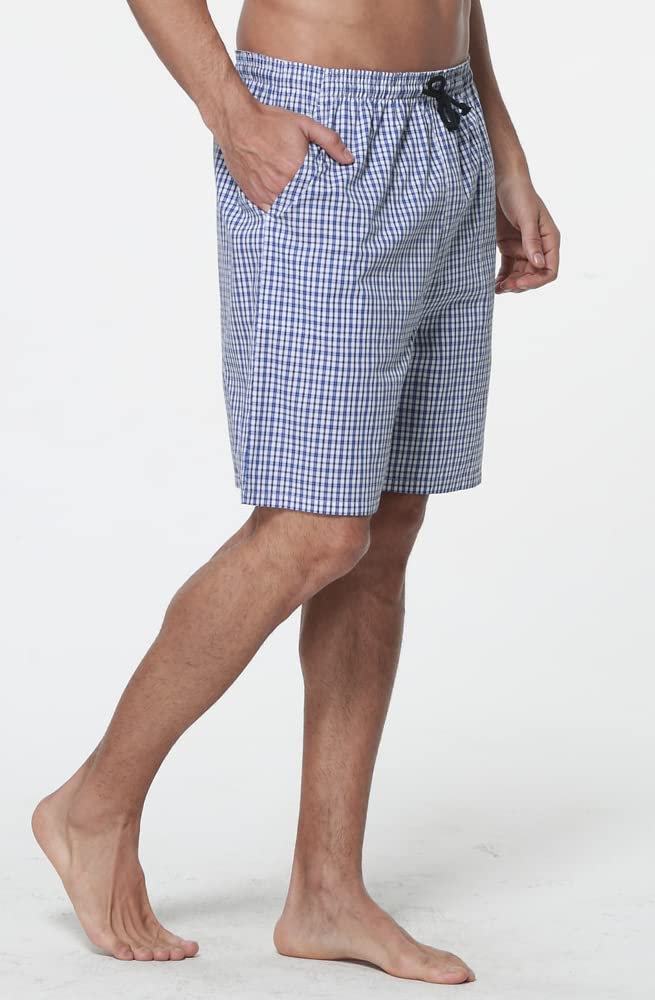 Pantalones Cortos de Pijama Hombre Algodón a Cuadros Pack de 2