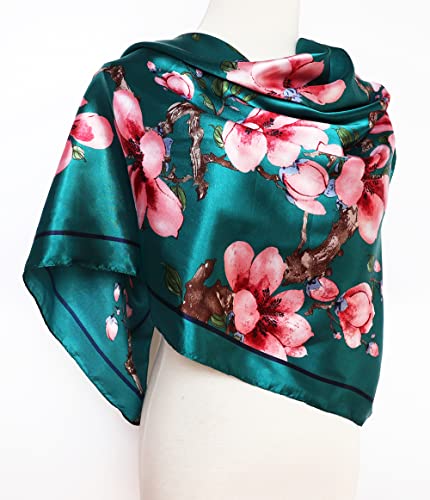 vabovin Silk Like Head Scarf for Women Satin Printed Bandana for Hair Wrapping Fashion Accessory 35 Inch Square Hair Scarf3