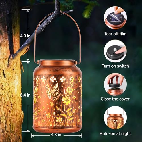 Save 33% on Hummingbird Solar Lanterns for Outdoor Garden Decor