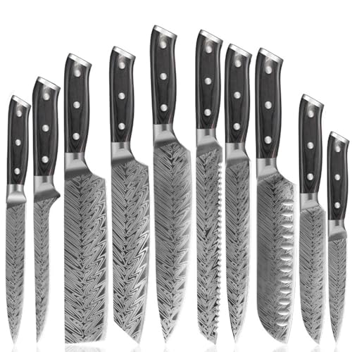 Set Cuchillos Cocina 10 Piezas Acero Inox Base